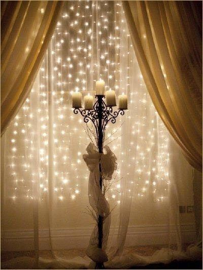 curtains with lights