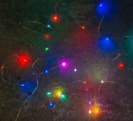 SEED Lights MULTI COLOUR On Silver Wire – 10m Flashing