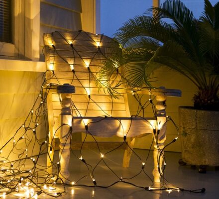 NET Lights On A Black Wire